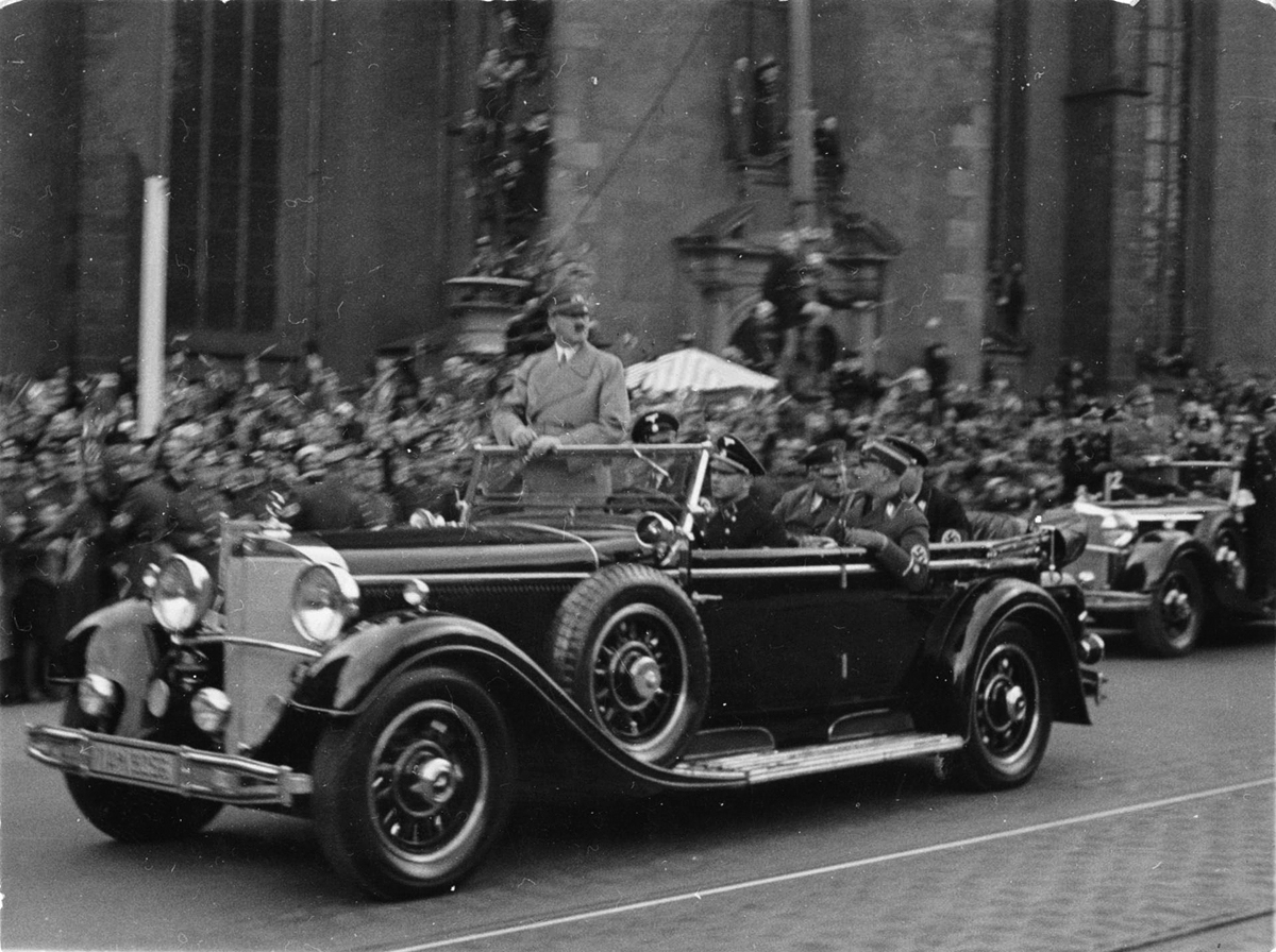 Adolf Hitler crosses Frankfurt am Main in his car